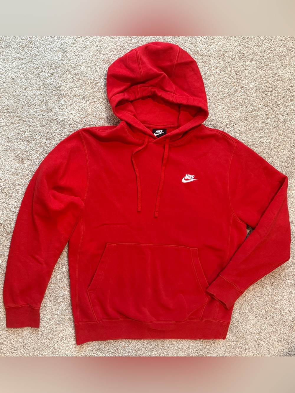 Nike red Hoodie size adult small.
